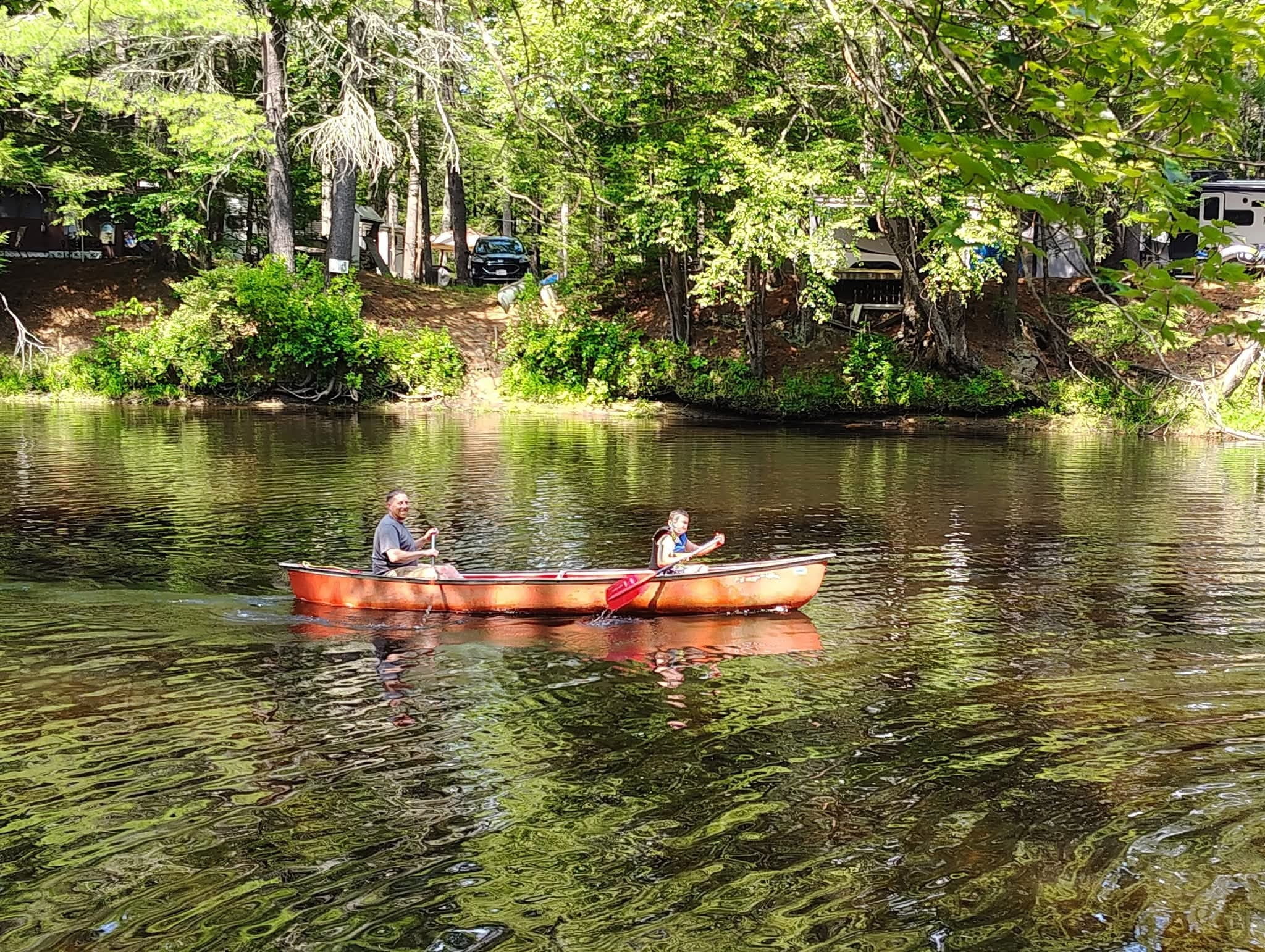 Canoeing on River